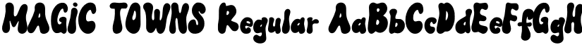 MAGIC TOWNS Regular font