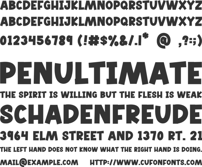 Monkey Land font preview