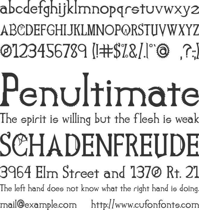 Jack Of Gears font preview