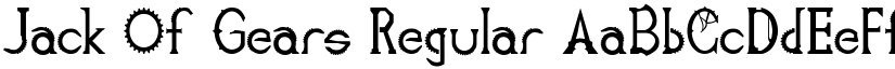 Jack Of Gears Regular font