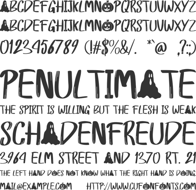 Hay Ghost - Personal Use font preview