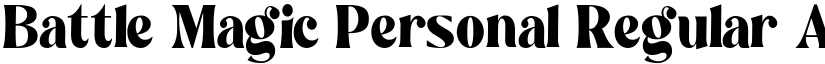 Battle Magic Personal Regular font