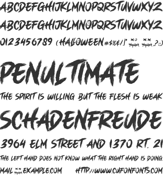 HALLOWEENN font preview