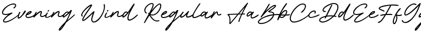 Evening Wind Regular font
