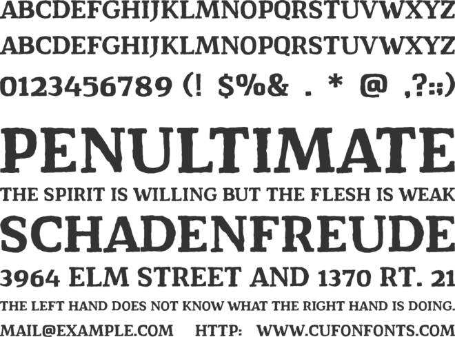 Dark Hut font preview