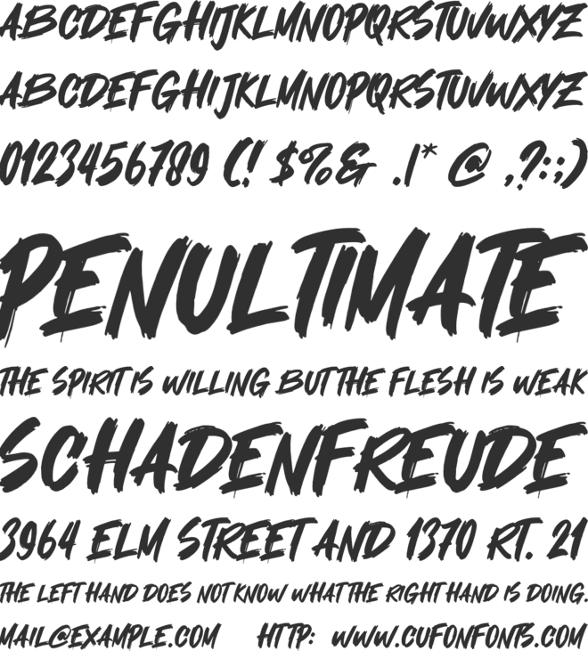 Silent Phobia font preview