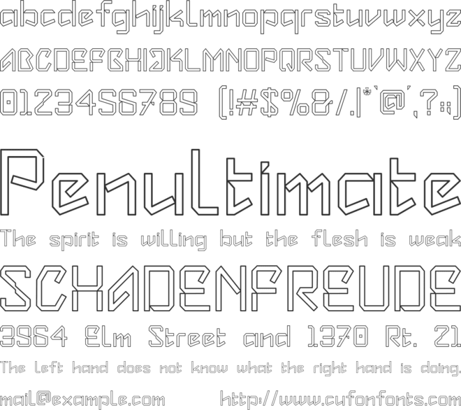 Betronix line font preview