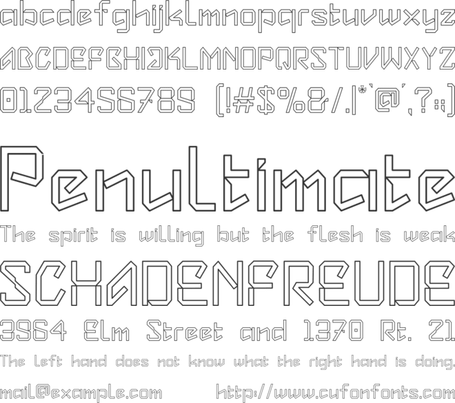 Betronix line font preview