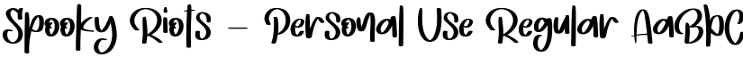 Spooky Riots - Personal Use Regular font