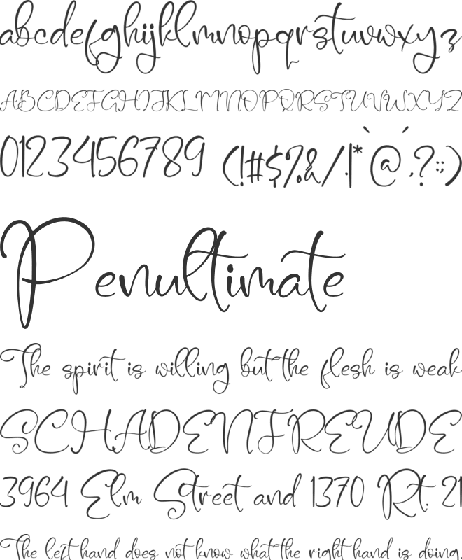 Varellyeen font preview