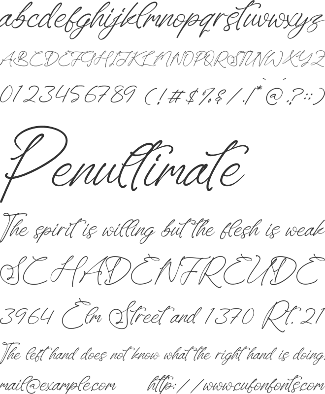 Kaleagnetta font preview