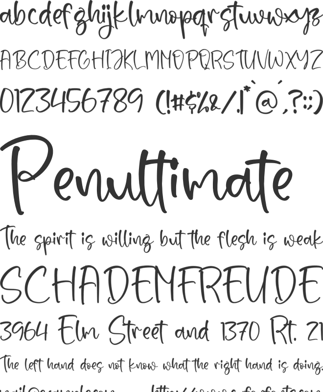 Santtaneck font preview