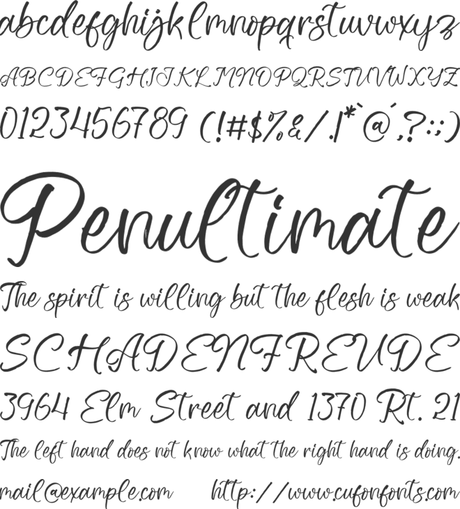 Zeyatte Kareety font preview