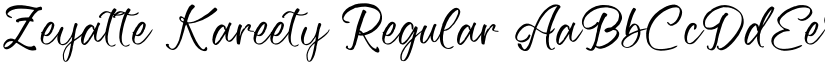 Zeyatte Kareety Regular font