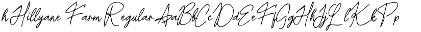 h Hillyane Farm Regular font
