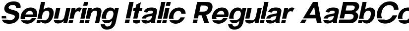 Seburing Italic Regular font