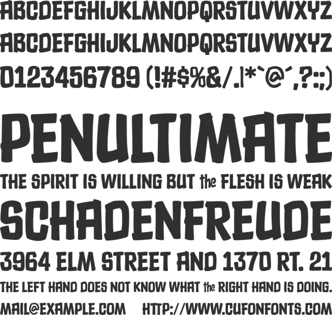 Choc Chip font preview