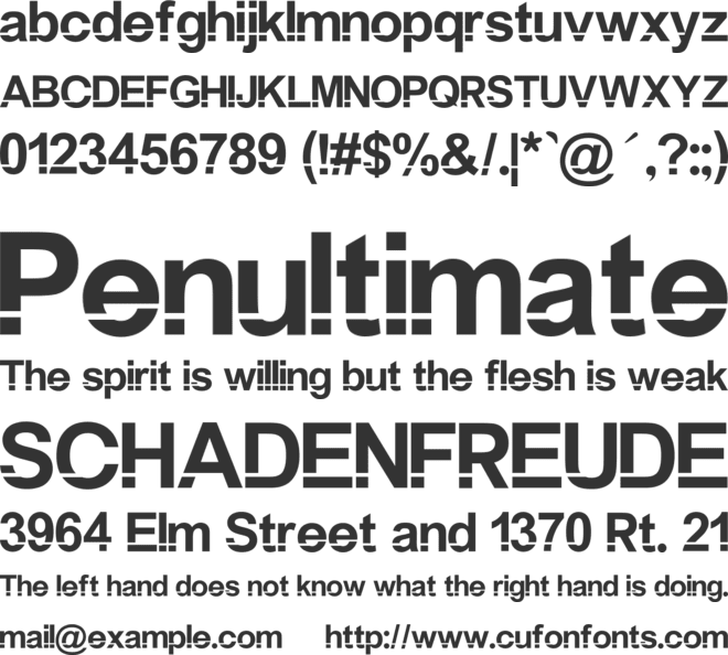 Seburing font preview