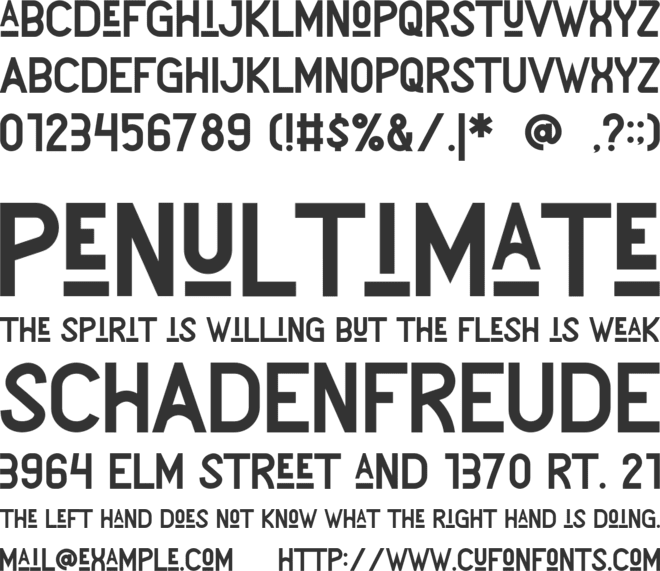 Kusanagi font preview