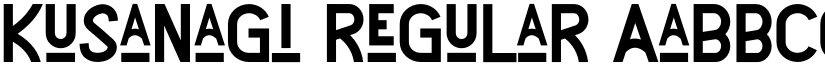 Kusanagi Regular font