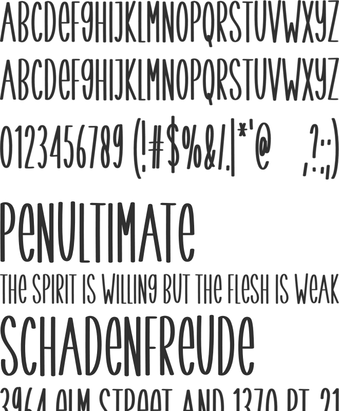 Minihome font preview