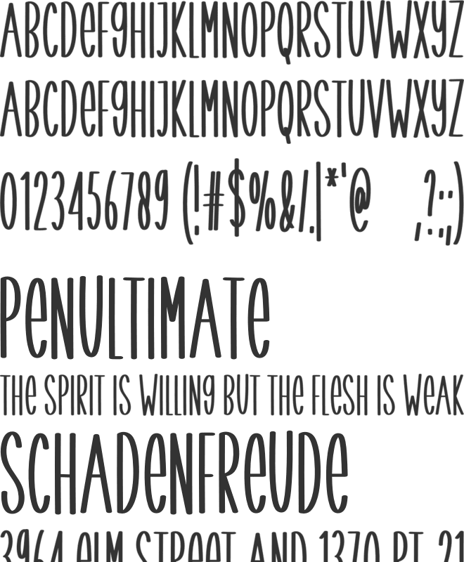 Minihome font preview