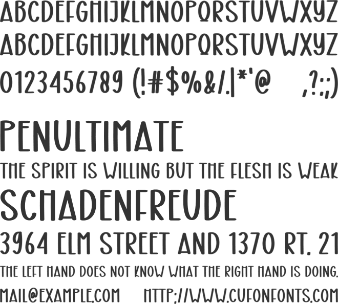 Homemilk font preview