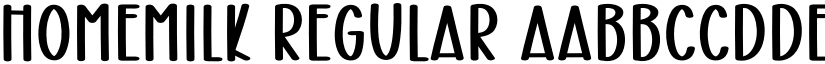 Homemilk Regular font