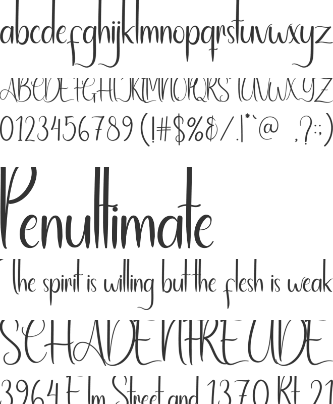 Spring Farmhouse font preview