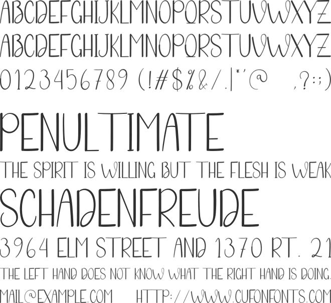 Simple Holiday font preview