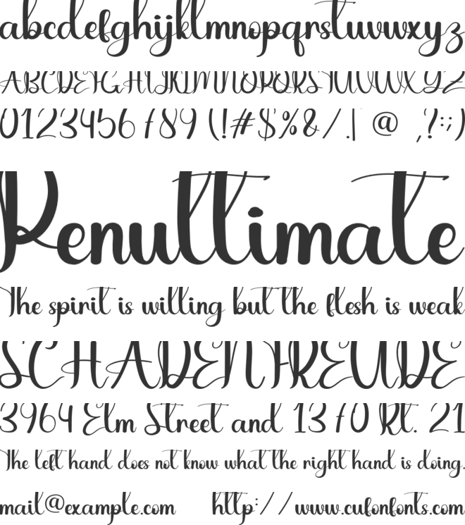 Rain Rainbow font preview