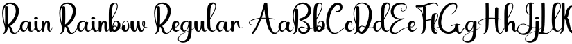 Rain Rainbow Regular font
