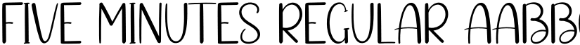 Five Minutes Regular font