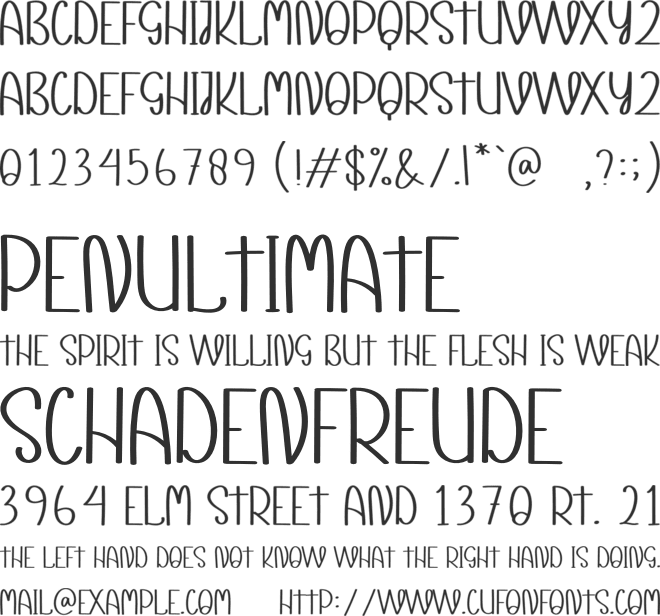 Easter Cute font preview