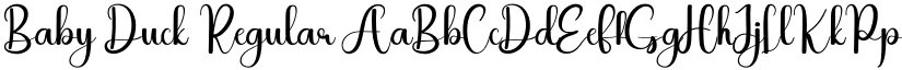 Baby Duck Regular font