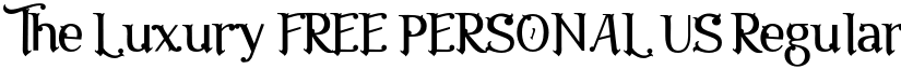 The Luxury FREE PERSONAL US Regular font