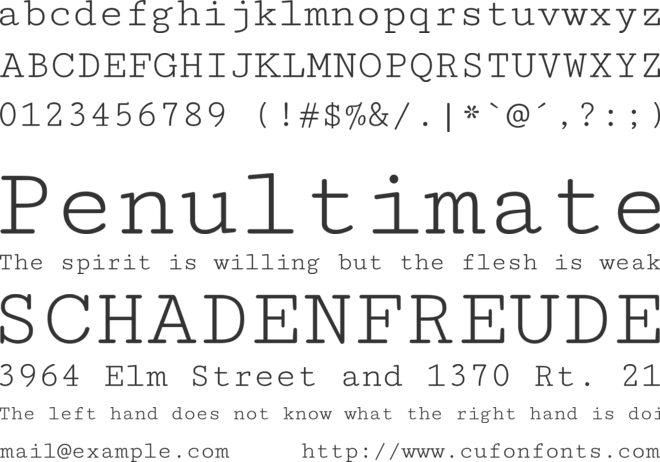 TV Mono Serif font preview