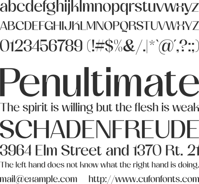 Mansel font preview