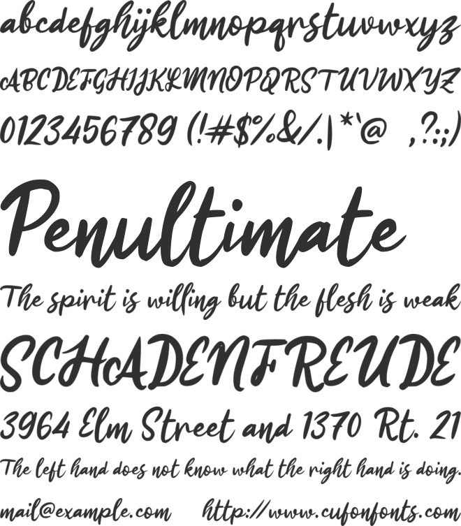 h Hellaby Village font preview