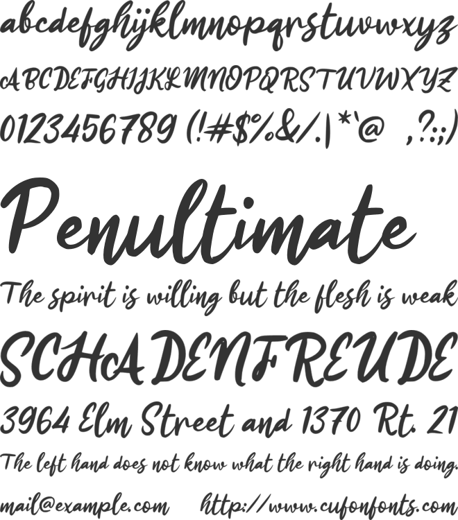 h Hellaby Village font preview