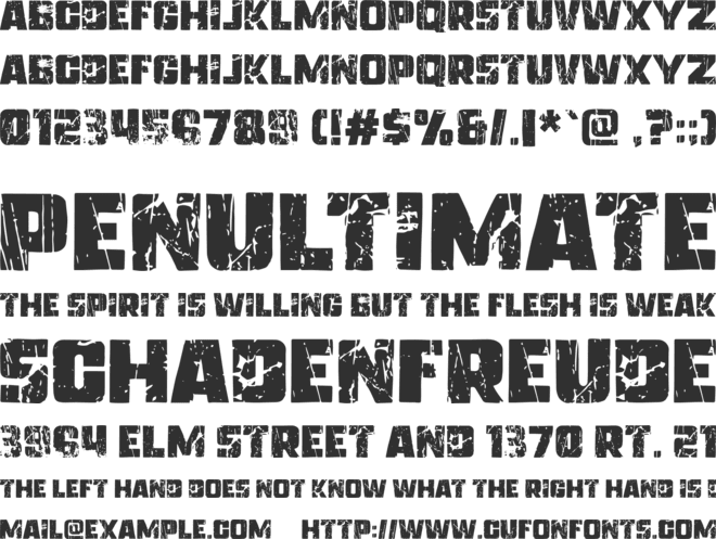 Freedom45 font preview