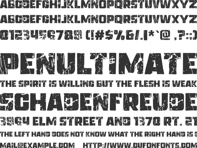 Freedom45 font preview