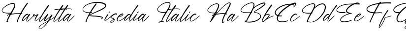 Harlytta Risedia Italic font