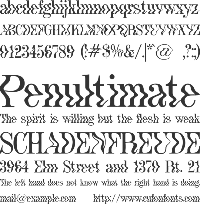 REVIVALIA font preview