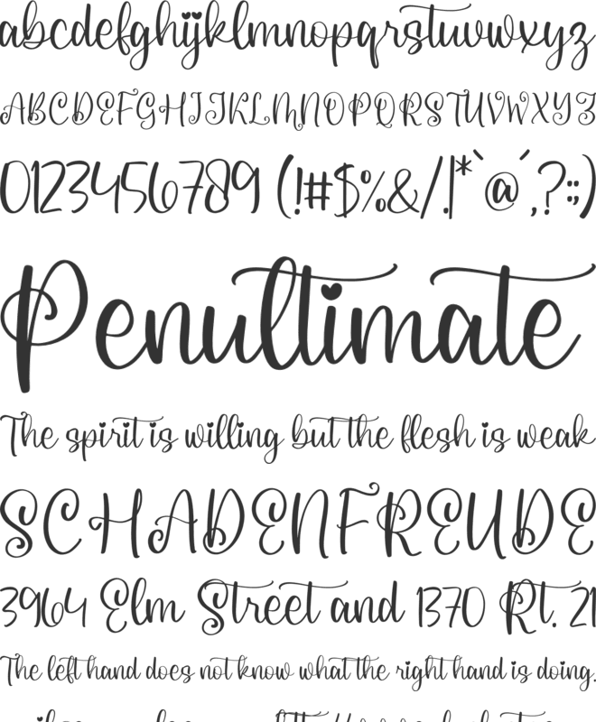 Giuleetta Midelma font preview