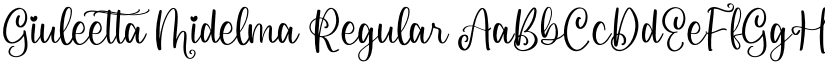 Giuleetta Midelma Regular font