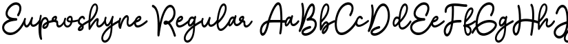 Euproshyne Regular font