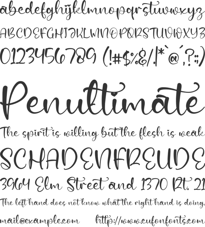 Aquella Lovely font preview
