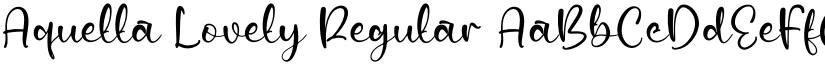 Aquella Lovely Regular font