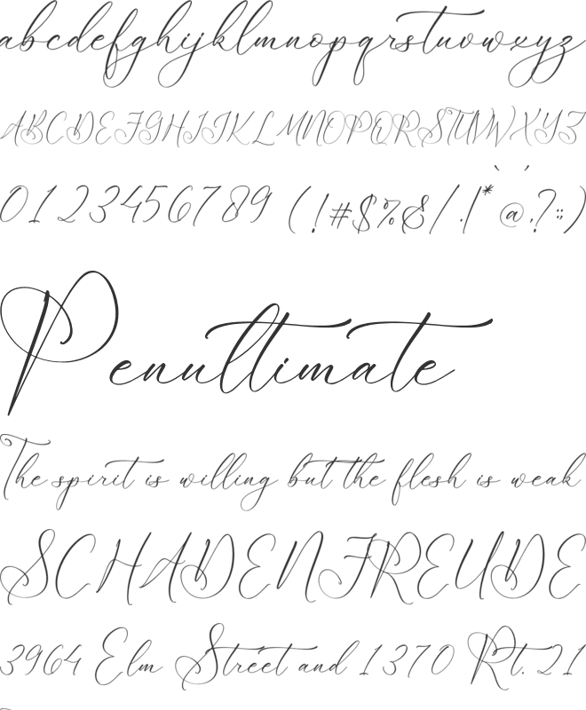 Latteuqeles font preview